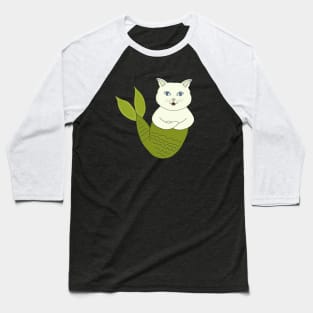 Mercat Purrmaid Merman Fish Cat Baseball T-Shirt